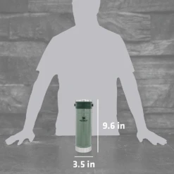 Stanley 16oz Classic Travel Press Hammertone Green -Outdoor Equipment Store 022 4