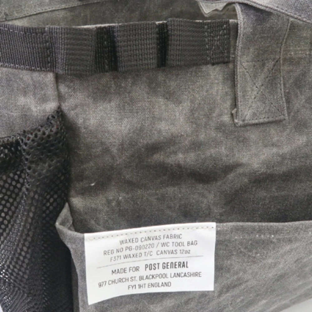 Post General Waxed Canvas Tool Bag Rectangle - Grey 5 Post General Waxed Canvas Tool Bag Rectangle - Grey - Image 3