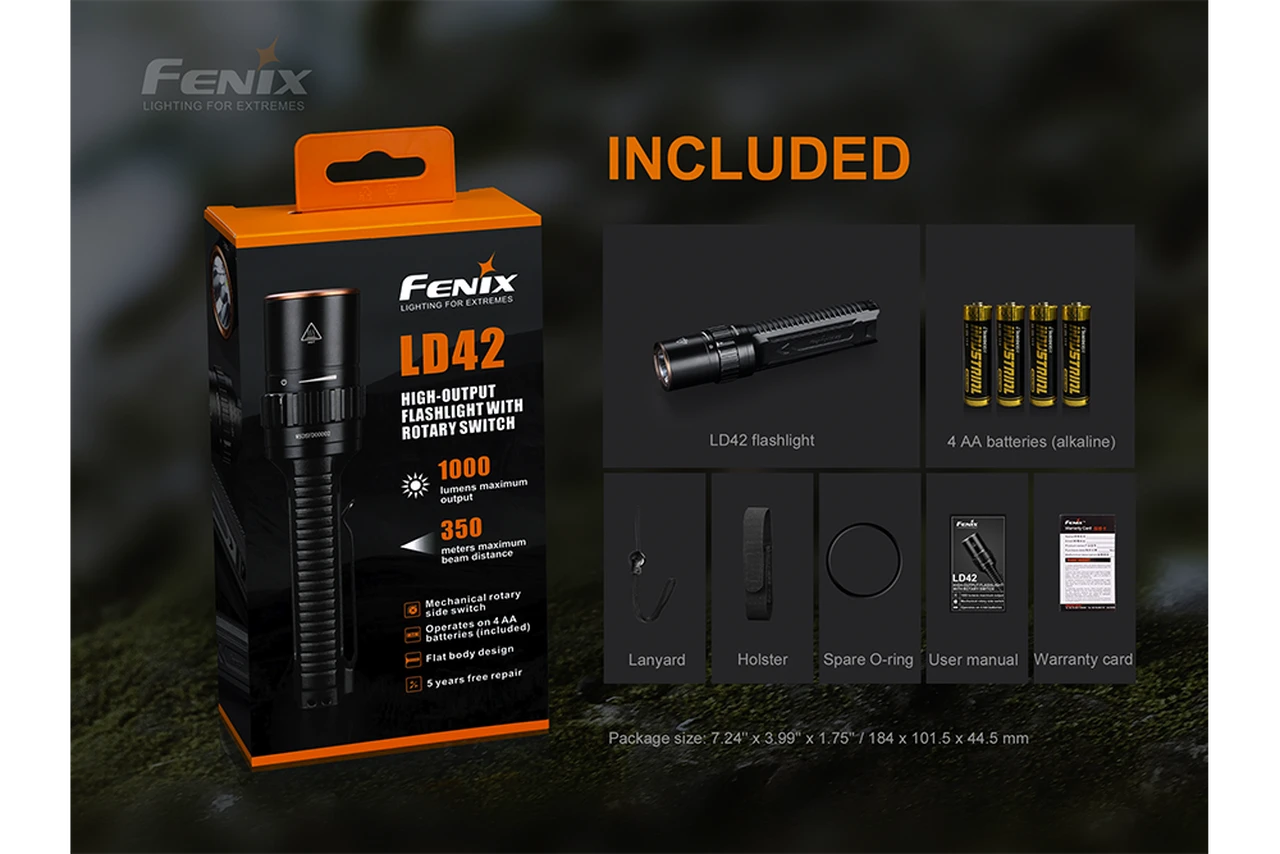 Fenix PD36R Luminus SST40 LED Flashlight Black 4 Fenix PD36R Luminus SST40 LED Flashlight Black - Image 2