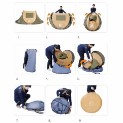 Hewolf Quick Tent 3-4 Person 16 Hewolf Quick Tent 3-4 Person -Outdoor Equipment Store 1766Plus Camel 9