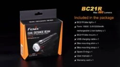 Fenix BC21R USB Rechargable Bicycle Light 880 Lumens -Outdoor Equipment Store 17 BC21R 93185.1450900824