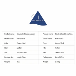 Hewolf Inflatable Mat Orange - Single/Double 26 Hewolf Inflatable Mat Orange - Single/Double -Outdoor Equipment Store 18781