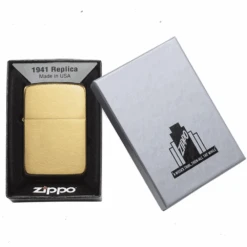 Zippo Replica Brushed Brass Refillable Windproof Lighter - 1941B -Outdoor Equipment Store 1941b 3
