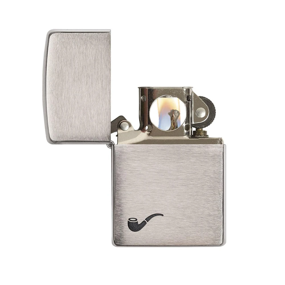 Zippo 200pl Pipe Brushed Chrome - Refillable Windproof Lighter 5 Zippo 200pl Pipe Brushed Chrome - Refillable Windproof Lighter - Image 3