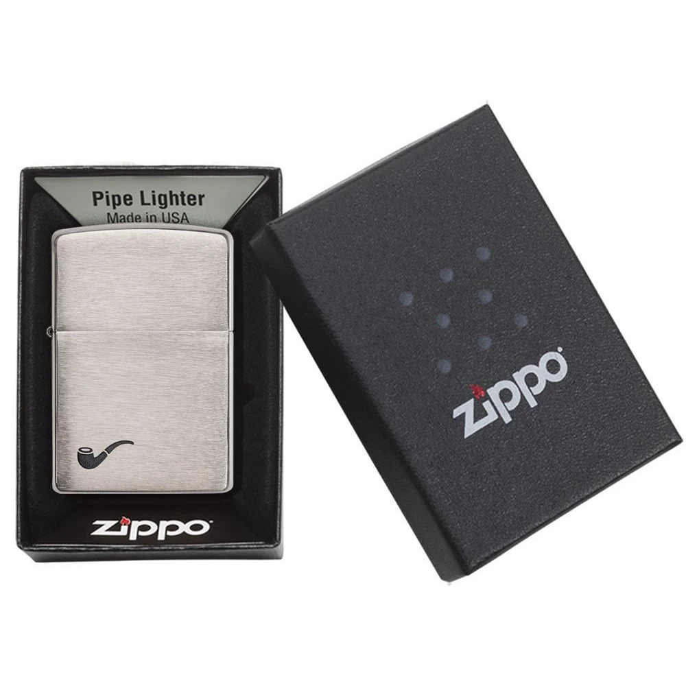 Zippo 200pl Pipe Brushed Chrome - Refillable Windproof Lighter 6 Zippo 200pl Pipe Brushed Chrome - Refillable Windproof Lighter - Image 4