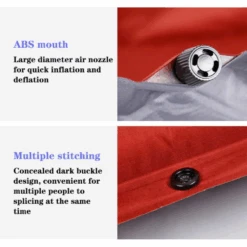 Hewolf Inflatable Mat Orange - Single/Double 23 Hewolf Inflatable Mat Orange - Single/Double -Outdoor Equipment Store 222