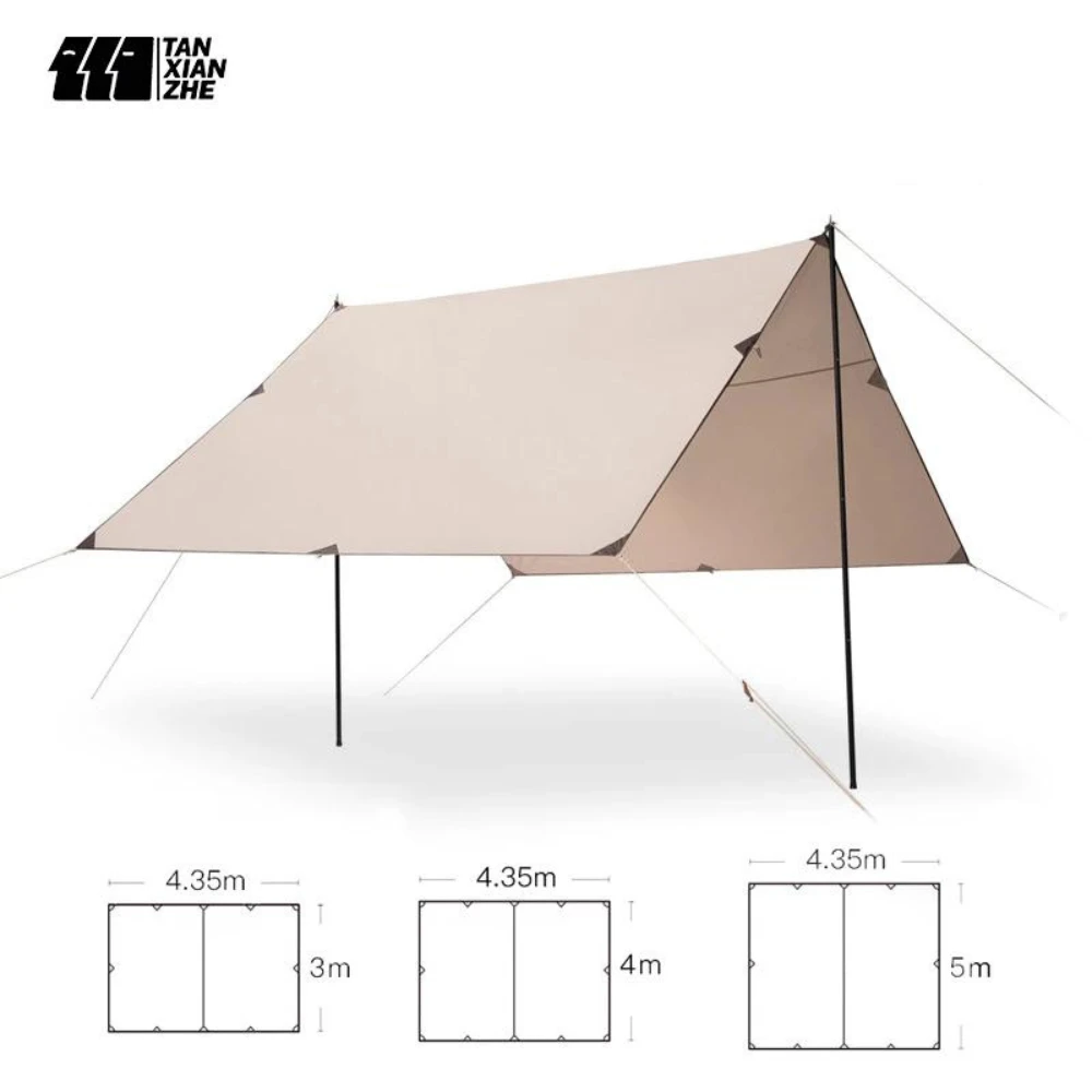 Adventurer Tanxianzhe Waterproof Awning Anti-tearing Sunshade Tarp Outdoor Camping Tan 4 Adventurer Tanxianzhe Waterproof Awning Anti-tearing Sunshade Tarp Outdoor Camping Tan - Image 2