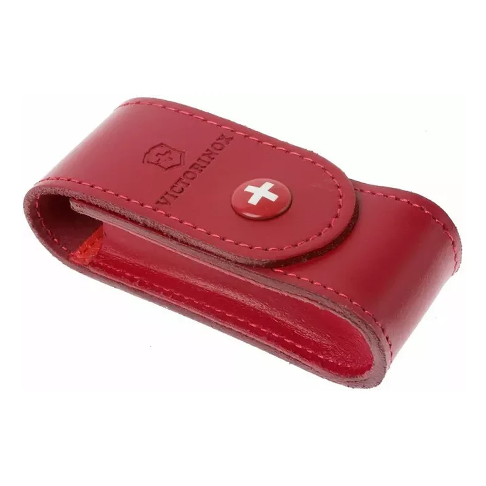 Victorinox Leather Belt Pouch - Red 4 Victorinox Leather Belt Pouch - Red - Image 2