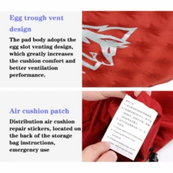 Hewolf Inflatable Mat Orange - Single/Double 24 Hewolf Inflatable Mat Orange - Single/Double -Outdoor Equipment Store 444