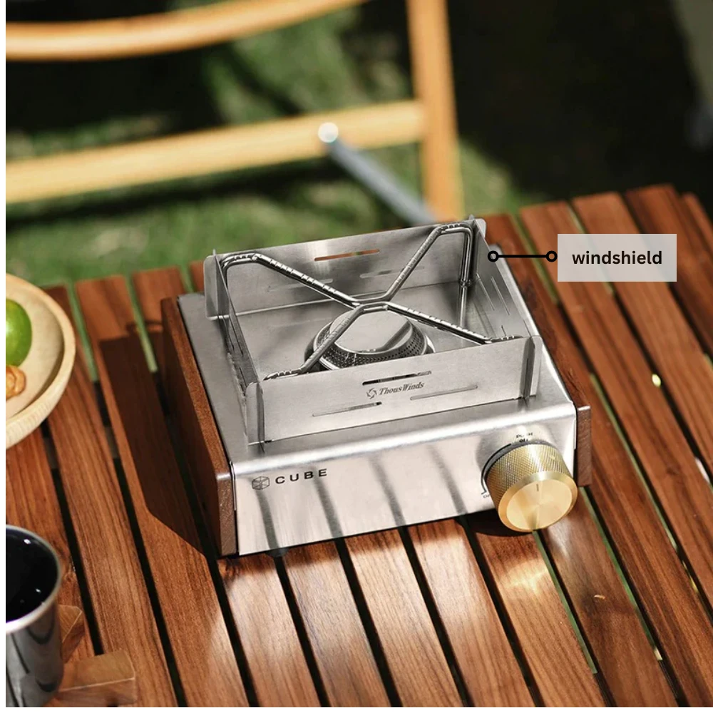 Thous Winds Kovea Cube Cassette Stove Stainless Steel Windscreen 7 Thous Winds Kovea Cube Cassette Stove Stainless Steel Windscreen - Image 5