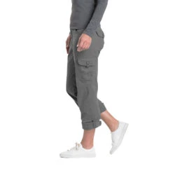 Kuhl W's Kontra Cargo Pant - Carbon -Outdoor Equipment Store 6065 splas roll up carbon rolled side cc pdp photo