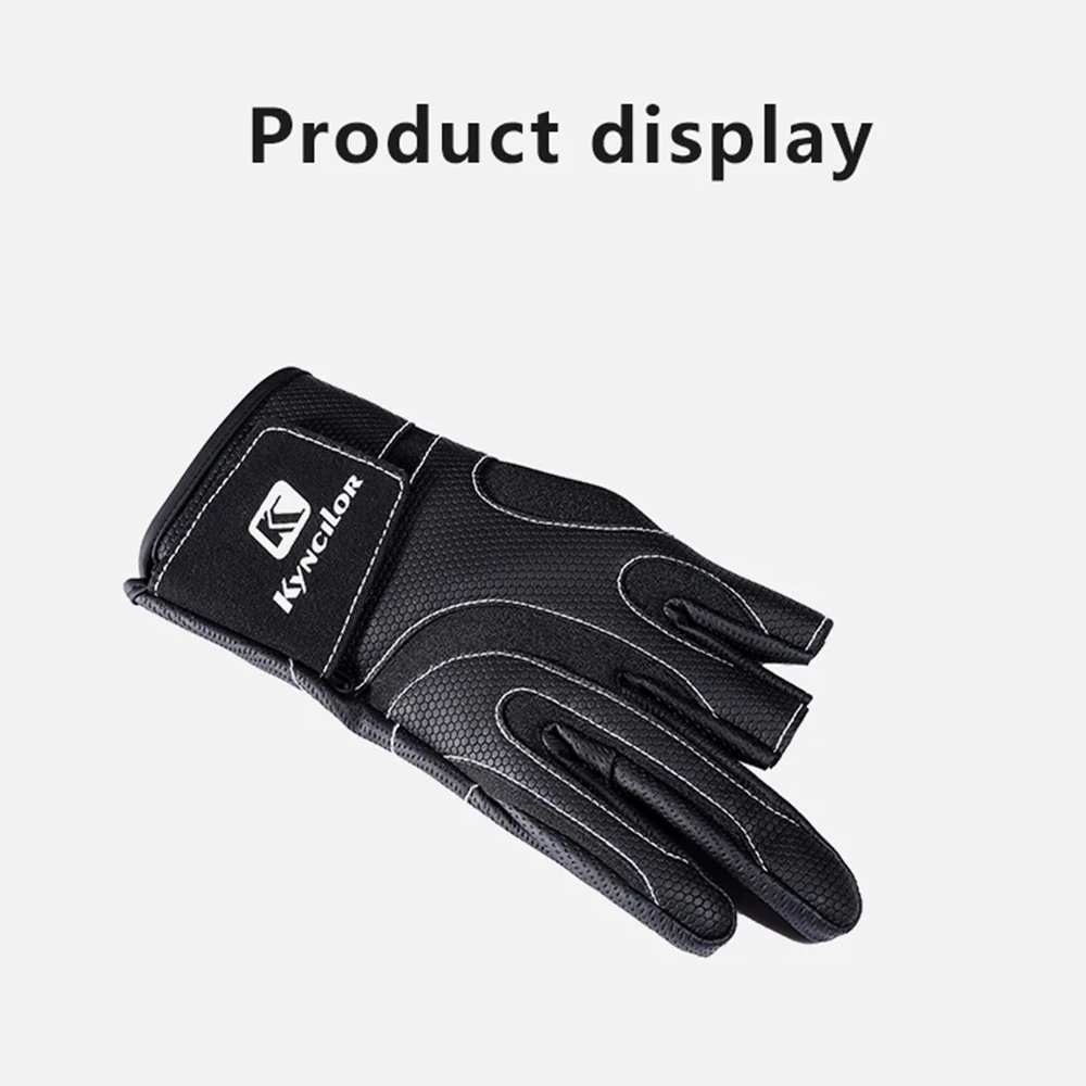 Kyncilor 3 Fingers Resistance Leather Gloves 4 Kyncilor 3 Fingers Resistance Leather Gloves - Image 2