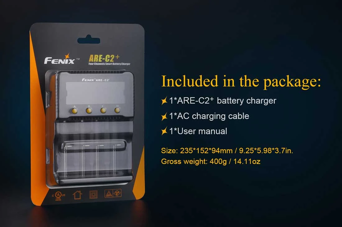 Fenix ARE-C2+ 4-Slot Charger (EURO) 5 Fenix ARE-C2+ 4-Slot Charger (EURO) - Image 3