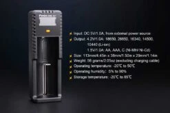 Fenix ARE-X1+ Smart USB Battery Charger -Outdoor Equipment Store ARE X1plus battery charger specs