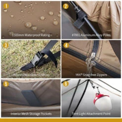 OneTigris Cosmitto Backpacking Tent 11 OneTigris Cosmitto Backpacking Tent -Outdoor Equipment Store CE HZP01 CB 05