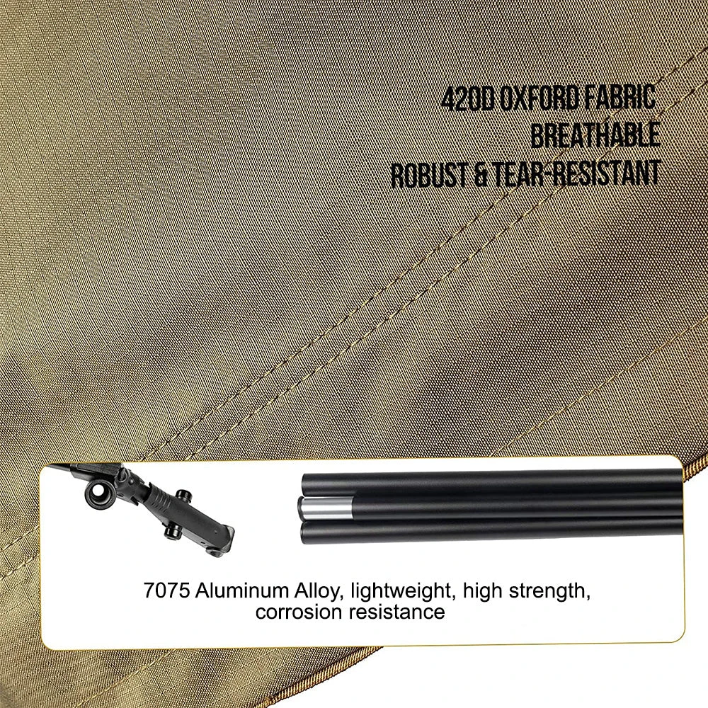 OneTigris Outdoor Foldable Camp Bed - Coyote Brown 9 OneTigris Outdoor Foldable Camp Bed - Coyote Brown - Image 7