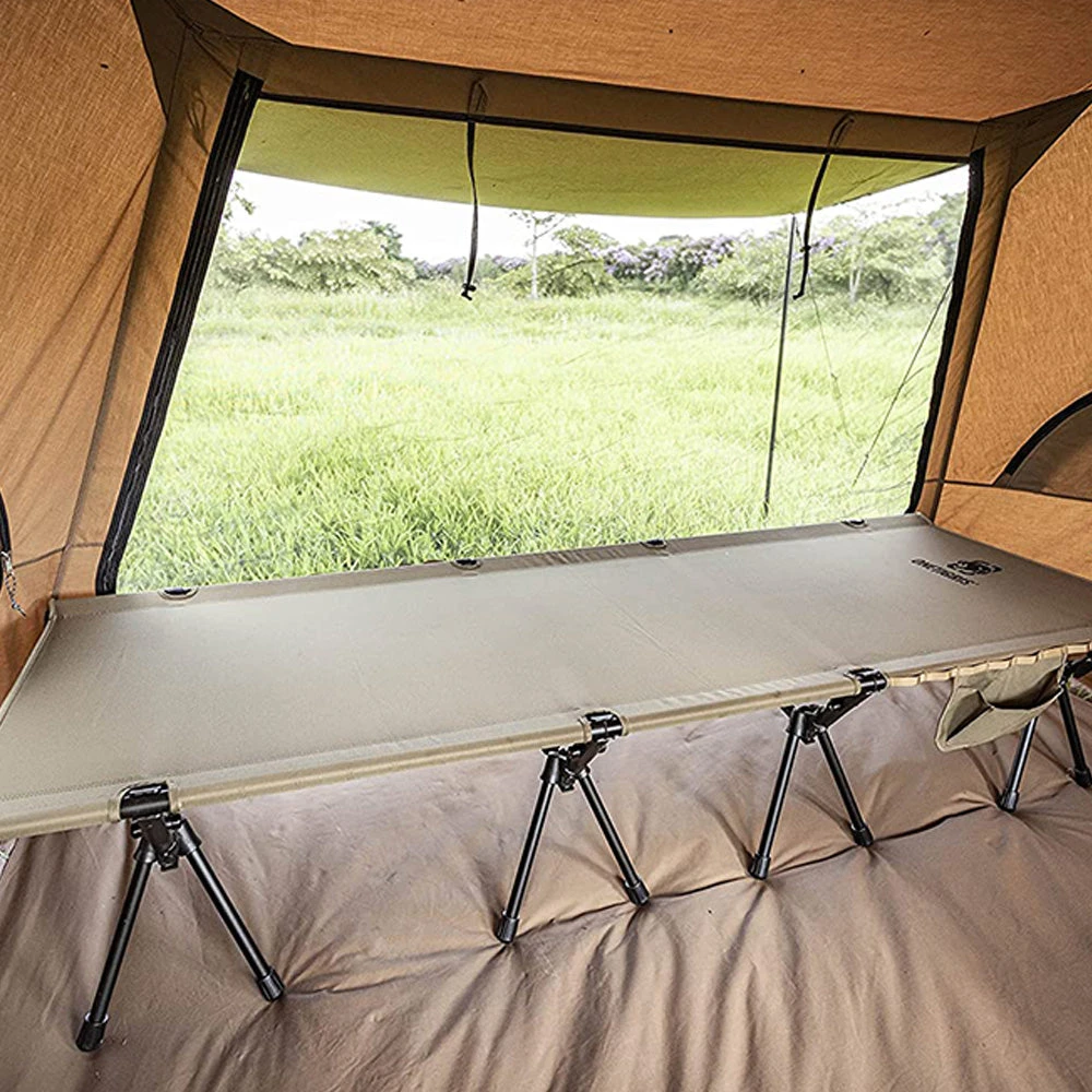 OneTigris Outdoor Foldable Camp Bed - Coyote Brown 6 OneTigris Outdoor Foldable Camp Bed - Coyote Brown - Image 4