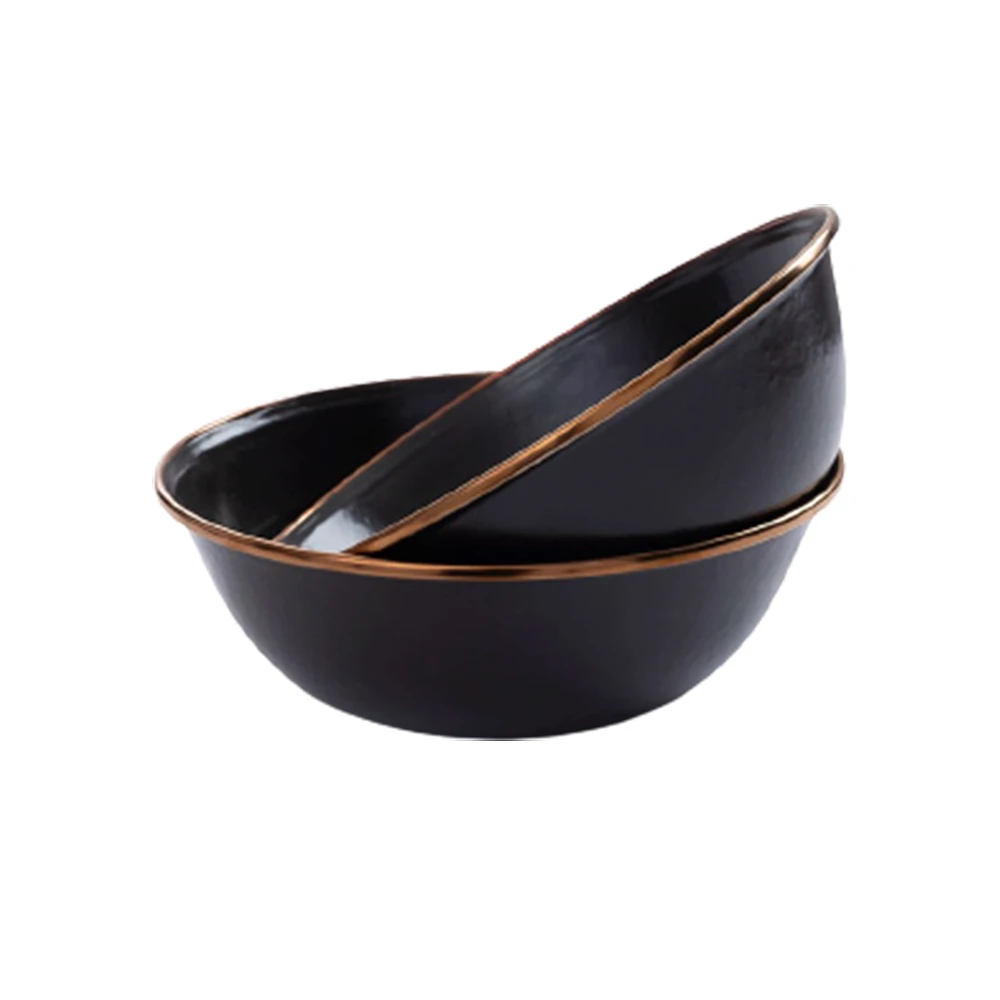 Barebones Enamel Bowl - Set Of 2 5 Barebones Enamel Bowl - Set Of 2 - Image 3