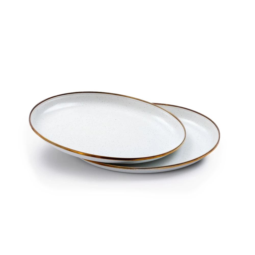 Barebones Enamel Salad Plate - Set Of 2 5 Barebones Enamel Salad Plate - Set Of 2 - Image 3