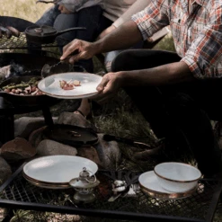 Barebones Enamel Salad Plate - Set Of 2 25 Barebones Enamel Salad Plate - Set Of 2 -Outdoor Equipment Store CKW 392 03