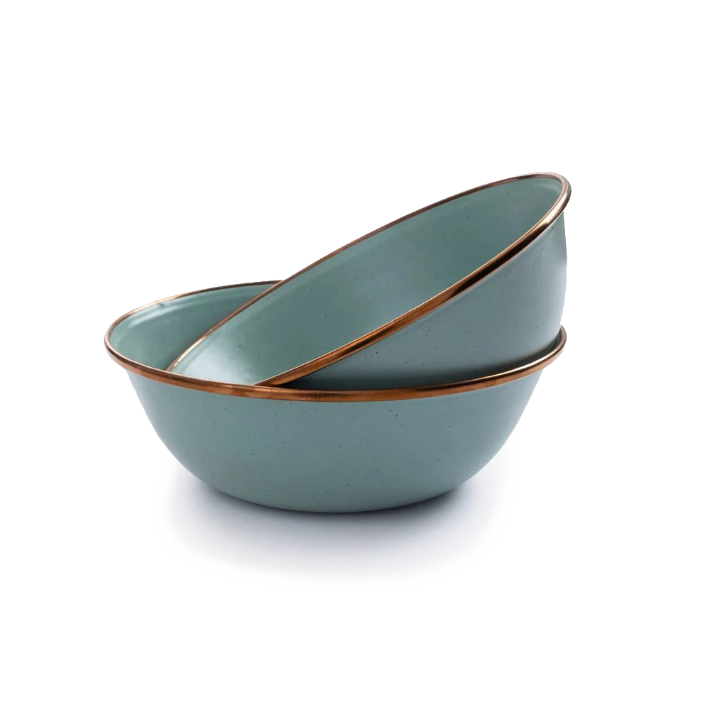 Barebones Enamel Bowl - Set Of 2 3 Barebones Enamel Bowl - Set Of 2