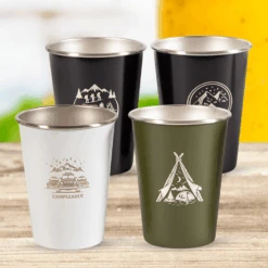 Camp Leader 4 Pcs Stainless Steel Cup - Black 9 Camp Leader 4 Pcs Stainless Steel Cup - Black -Outdoor Equipment Store CL01 BLK 03