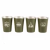 Camp Leader 4 Pcs Stainless Steel Cup - Green 2 Camp Leader 4 Pcs Stainless Steel Cup - Green -Outdoor Equipment Store CL01 GRN 02