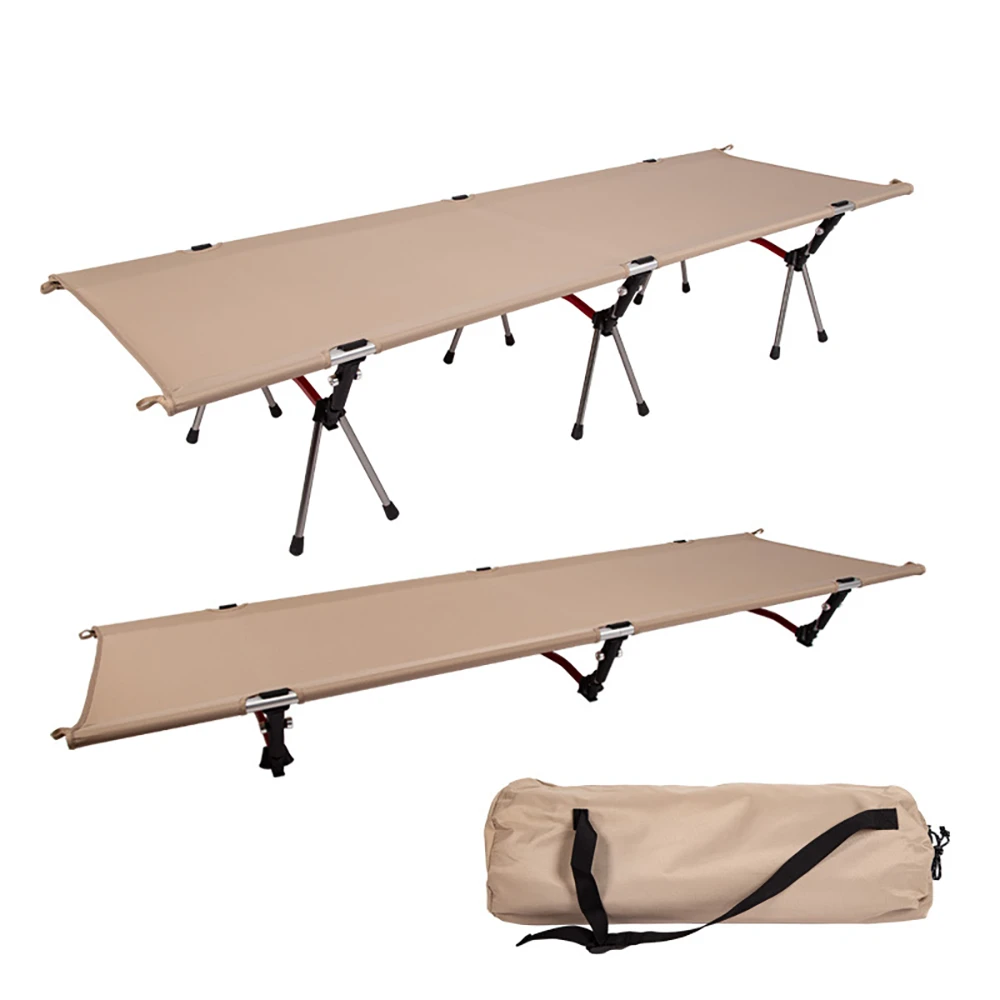 Camp Leader High Collapsible Camp Bed - Tan 4 Camp Leader High Collapsible Camp Bed - Tan - Image 2