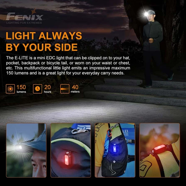 Fenix E-Lite Match CA18 & Everlight 2835 LED Flashlight (black) 8 Fenix E-Lite Match CA18 & Everlight 2835 LED Flashlight (black) - Image 6