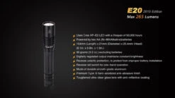 Fenix E20 XP-E2 LED Flashlight (2015 EDITION) -Outdoor Equipment Store E202015 14 E 99839 98925.1443050098
