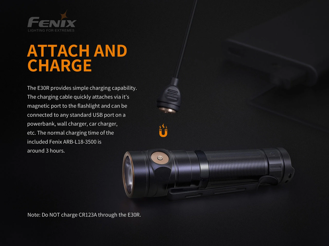 Fenix E30R Luminus SST40 LED Flashlight BLACK 5 Fenix E30R Luminus SST40 LED Flashlight BLACK - Image 3