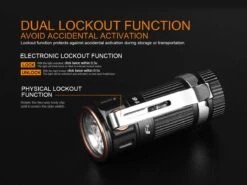Fenix E16 XP-L Hi Neutral White LED Flashlight BLACK 700 Lumen -Outdoor Equipment Store Fenix E16 Flashlight Lock out