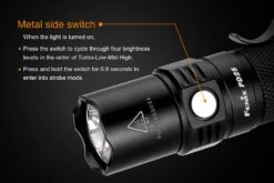 Fenix PD25 XP-L LED Flashlight Black 14 Fenix PD25 XP-L LED Flashlight Black -Outdoor Equipment Store Fenix PD25 Flashlight Side Switch