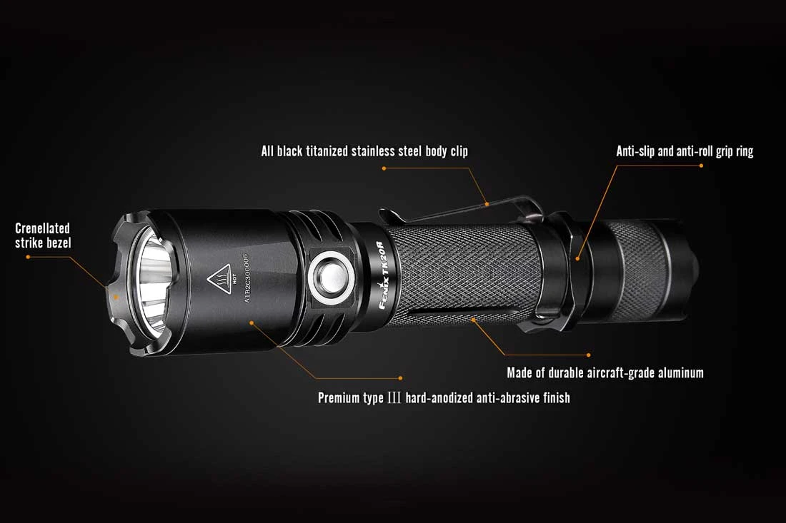 Fenix TK20R Rechargeable Tactical Flashlight 5 Fenix TK20R Rechargeable Tactical Flashlight - Image 3