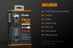 Fenix TK25 RED LED Flashlight -Outdoor Equipment Store Fenix TK25 Red Tactical Flashlight included