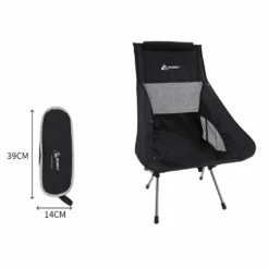 Hewolf Space Medium Aluminum Alloy Foldable Chair -Outdoor Equipment Store HW J2049 BLK 3