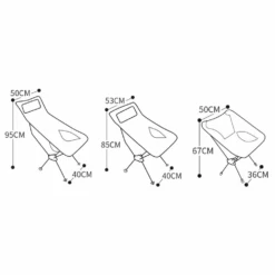 Hewolf Space Medium Aluminum Alloy Foldable Chair -Outdoor Equipment Store HW J2049 BLK 9