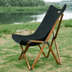 Hewolf Foldable Wooden Chair - Large 8 Hewolf Foldable Wooden Chair - Large -Outdoor Equipment Store HW J2058BIG BLK 03