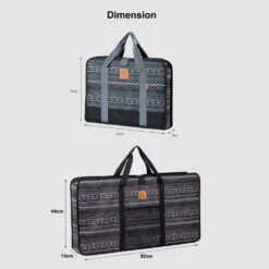 KZM Folding Table Carry Bag -Outdoor Equipment Store K20T3B001 dimensionwithK9T3B001