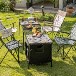 KZM Union Iron Mesh Cabinet 2 Folding Table -Outdoor Equipment Store K20T3U004 6 600x600 1c05f21c 1c43 4325 b6f7 3edbae21c360