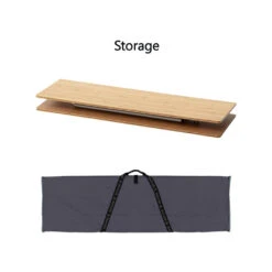 Snow Peak Single Action Table Long, Bamboo Top -Outdoor Equipment Store LV 015TR 03