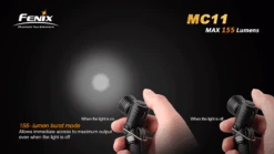 Fenix MC11 Anglelight Black Upgraded Version 155 Lumens -Outdoor Equipment Store MC11 6 96849 02584.1443047020