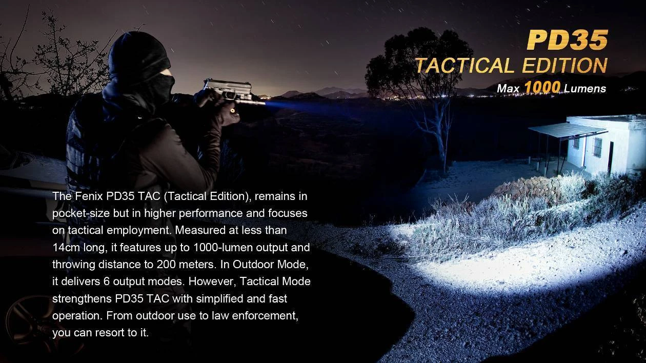 Fenix PD35 TAC Tactical Edition Flashlight 1000 Lumen 5 Fenix PD35 TAC Tactical Edition Flashlight 1000 Lumen - Image 3