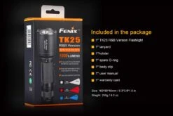 Fenix TK25 LED Flashlight RB Version Black -Outdoor Equipment Store TK25RB Hunting Flashlight Included