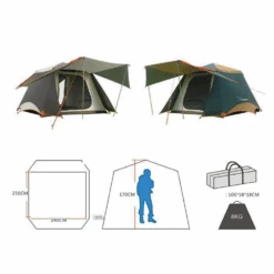 Vidalido Large Instant Cabin Tent Plus - White Coffee -Outdoor Equipment Store TT 091 4