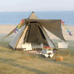 Vidalido 3 - 4 Person Automatic Teepee Tent -Outdoor Equipment Store TV 063 TAN 8