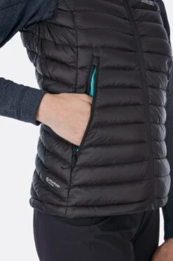 Rab Microlight Vest Women's Black/Seaglass -Outdoor Equipment Store qda 97 pic04