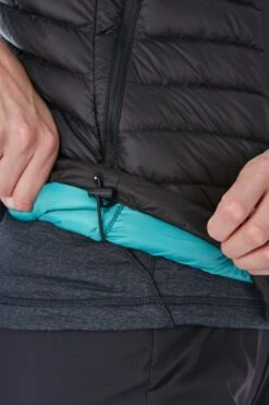 Rab Microlight Vest Women's Black/Seaglass -Outdoor Equipment Store qda 97 pic05