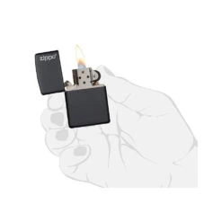 Zippo 218ZL Black Matte With Zippo Logo - Refillable Windproof Lighter -Outdoor Equipment Store zippo 218zl 5