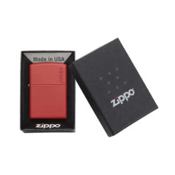 Zippo 233ZL Red Matte With Zippo Logo - Refillable Windproof Lighter -Outdoor Equipment Store zippo 233zl 4